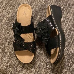 Clarks sandal, black, size 9.5